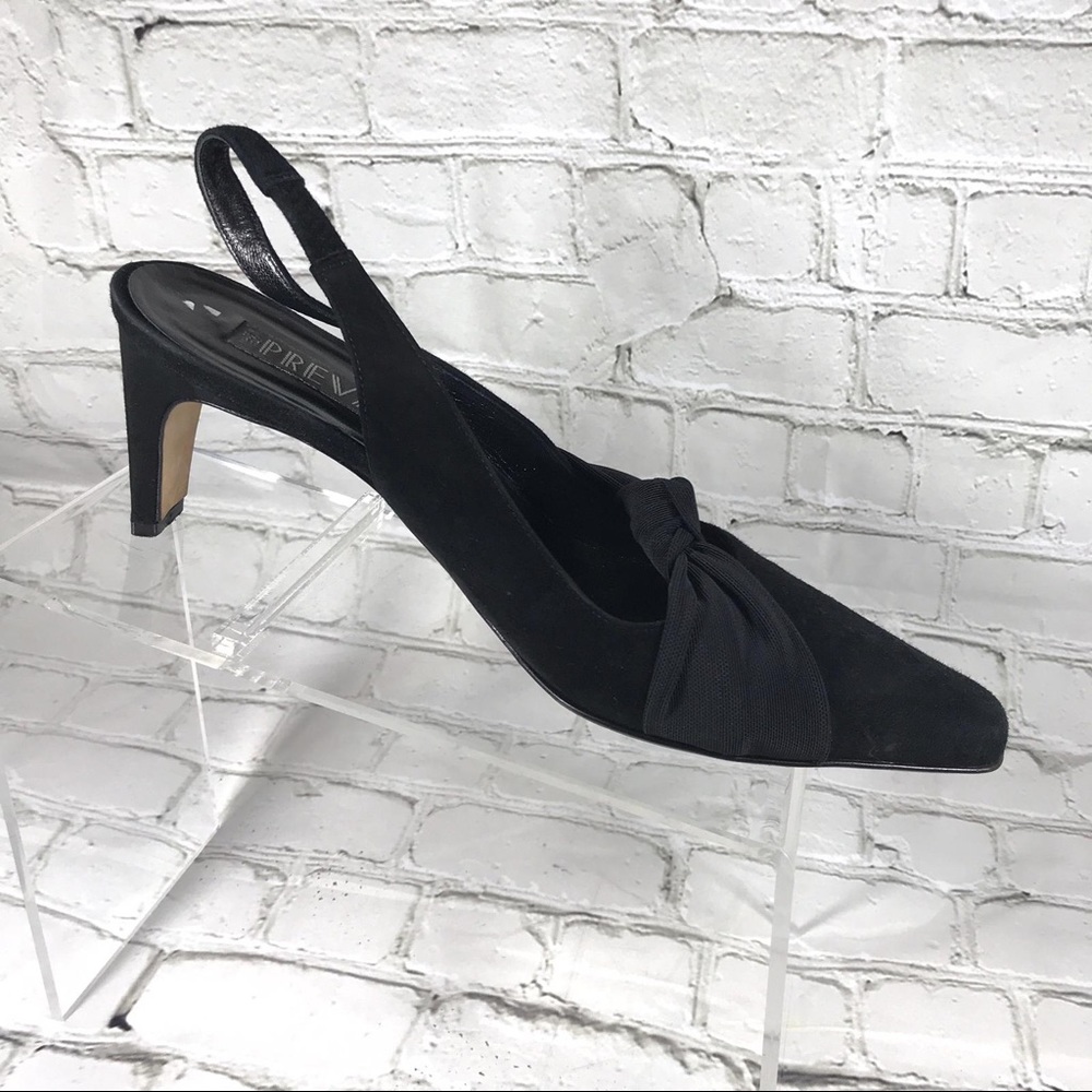 Prevata suede sling back sandals sz 9